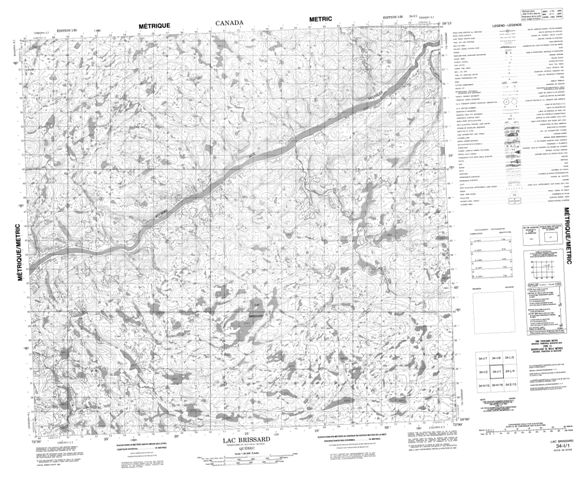 Lac Brissard Topographic Paper Map 034I01 at 1:50,000 scale