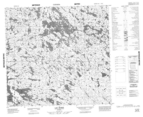 Lac Morie Topographic Paper Map 034I06 at 1:50,000 scale