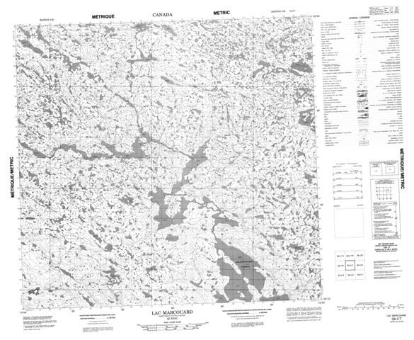 Lac Marcouard Topographic Paper Map 034I07 at 1:50,000 scale