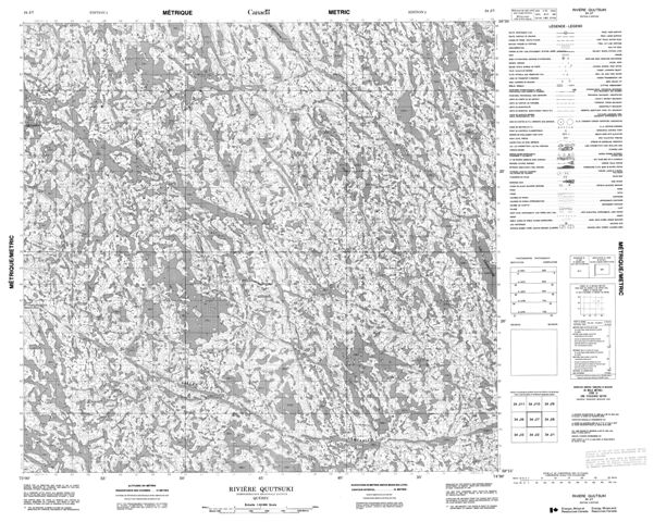 Riviere Quutsuki Topographic Paper Map 034J07 at 1:50,000 scale
