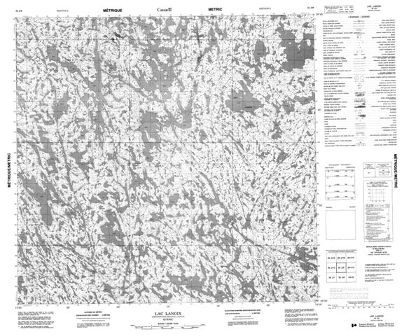 Lac Lanoix Topographic Paper Map 034J09 at 1:50,000 scale