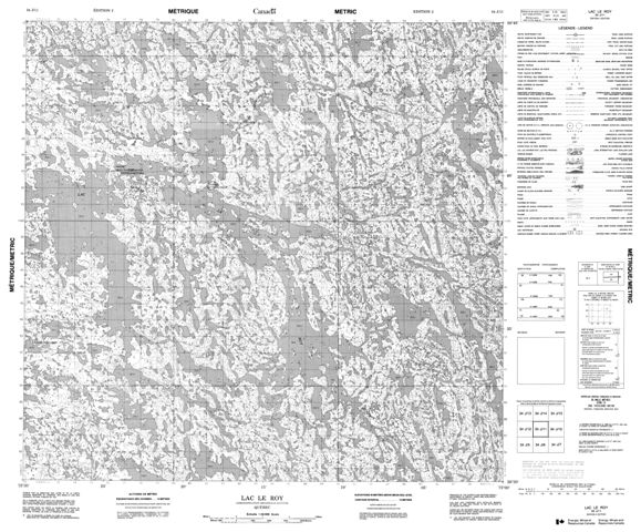 Lac Le Roy Topographic Paper Map 034J11 at 1:50,000 scale