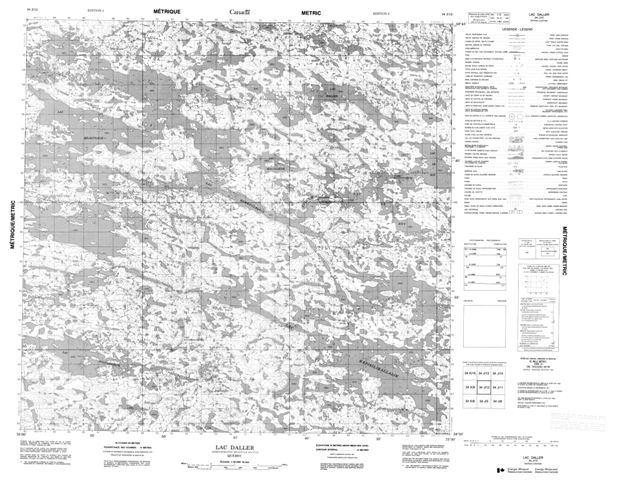 Lac Daller Topographic Paper Map 034J12 at 1:50,000 scale
