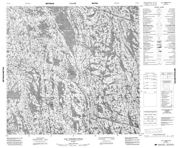 Lac Tukimuattuq Topographic Paper Map 034J15 at 1:50,000 scale