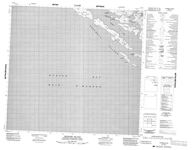 Leonard Island Topographic Paper Map 034K04 at 1:50,000 scale