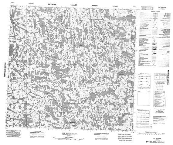 Lac Quinijulik Topographic Paper Map 034K14 at 1:50,000 scale