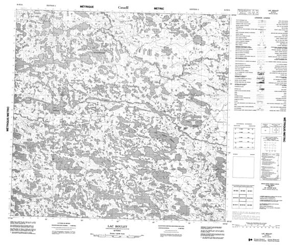 Lac Boulet Topographic Paper Map 034K15 at 1:50,000 scale