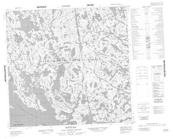 Witch Bay Topographic Paper Map 034L09 at 1:50,000 scale