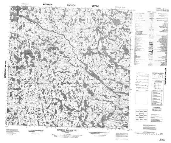 Riviere Polemond Topographic Paper Map 034N06 at 1:50,000 scale