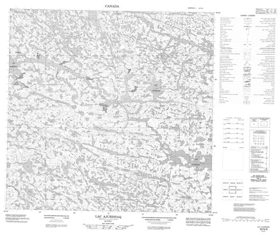 Lac Ajurissaq Topographic Paper Map 034N08 at 1:50,000 scale