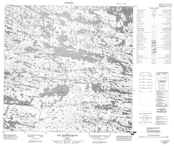 Lac Alorutchaak Topographic Paper Map 034O05 at 1:50,000 scale