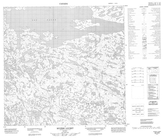 Riviere Loubet Topographic Paper Map 034O08 at 1:50,000 scale