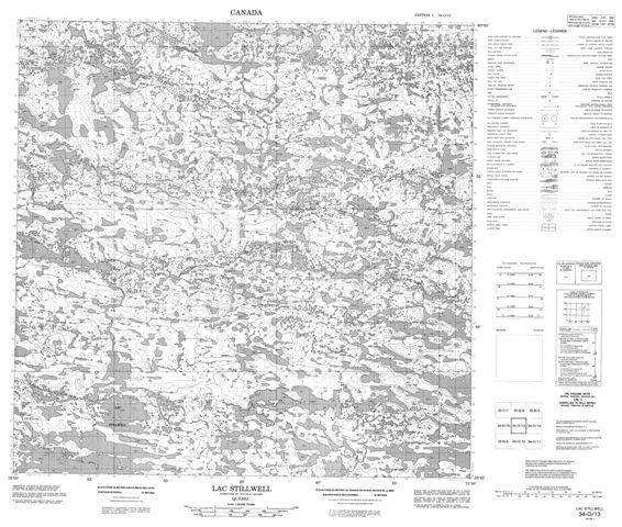 Lac Stillwell Topographic Paper Map 034O13 at 1:50,000 scale