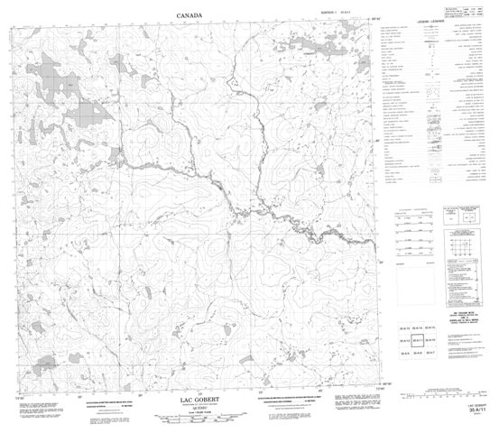 Lac Gobert Topographic Paper Map 035A11 at 1:50,000 scale