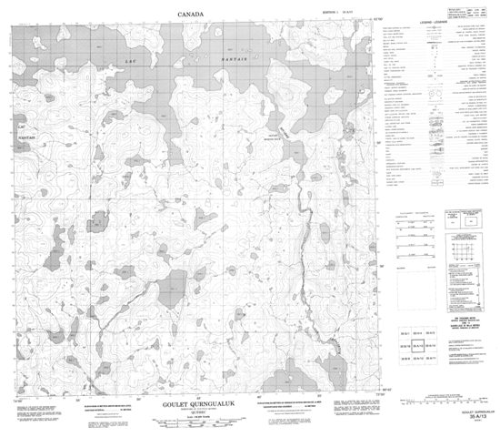 Goulet Qurngualuk Topographic Paper Map 035A13 at 1:50,000 scale