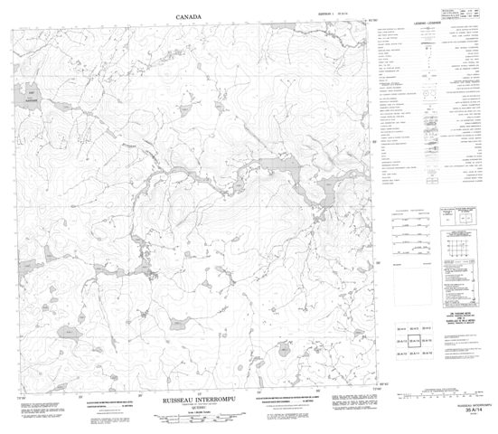 Ruisseau Interrompu Topographic Paper Map 035A14 at 1:50,000 scale