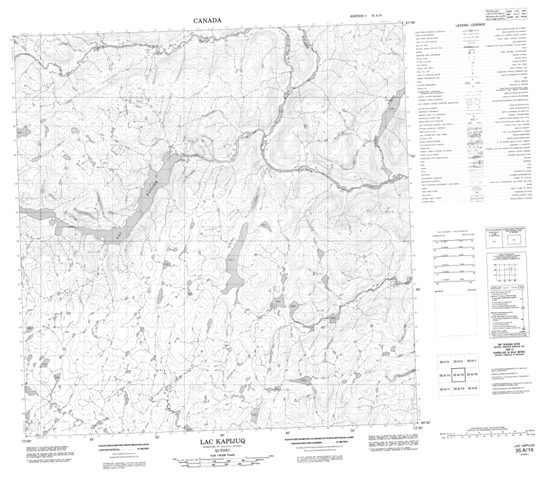 Lac Kapijuq Topographic Paper Map 035A15 at 1:50,000 scale