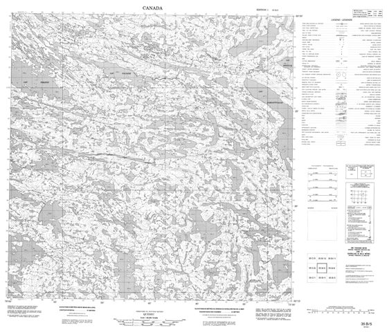  Topographic Paper Map 035B05 at 1:50,000 scale