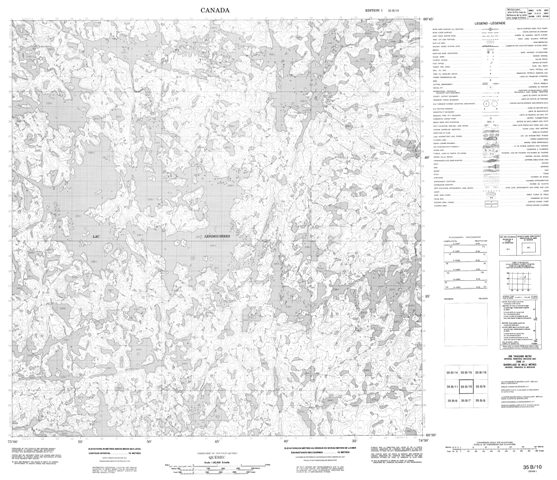  Topographic Paper Map 035B10 at 1:50,000 scale