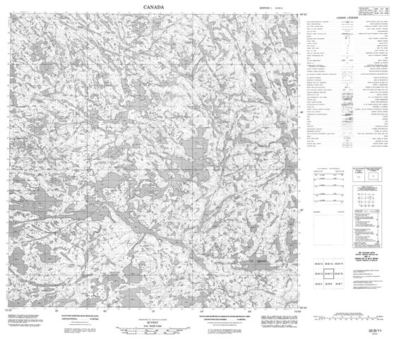  Topographic Paper Map 035B11 at 1:50,000 scale