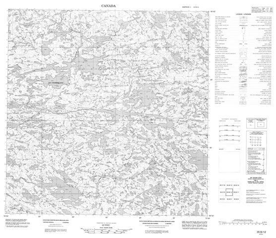  Topographic Paper Map 035B12 at 1:50,000 scale
