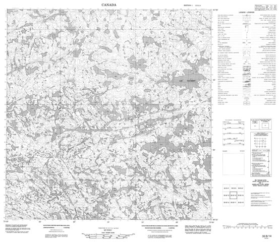  Topographic Paper Map 035B14 at 1:50,000 scale