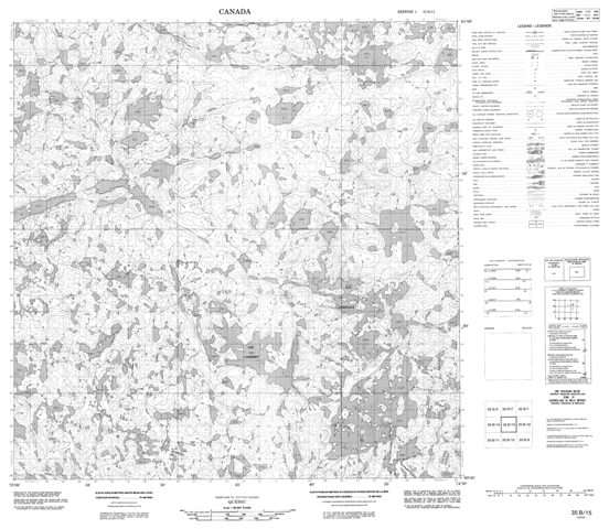  Topographic Paper Map 035B15 at 1:50,000 scale