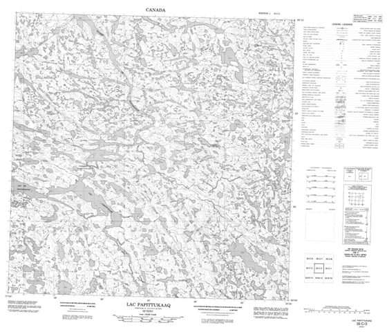 Lac Papittukaaq Topographic Paper Map 035C02 at 1:50,000 scale