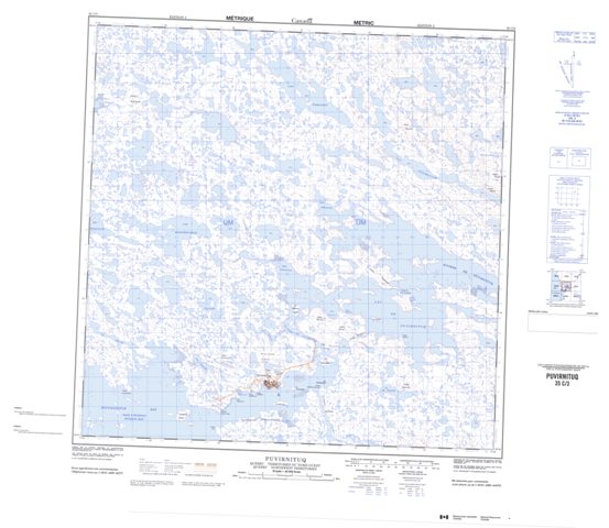 Puvirnituq Topographic Paper Map 035C03 at 1:50,000 scale