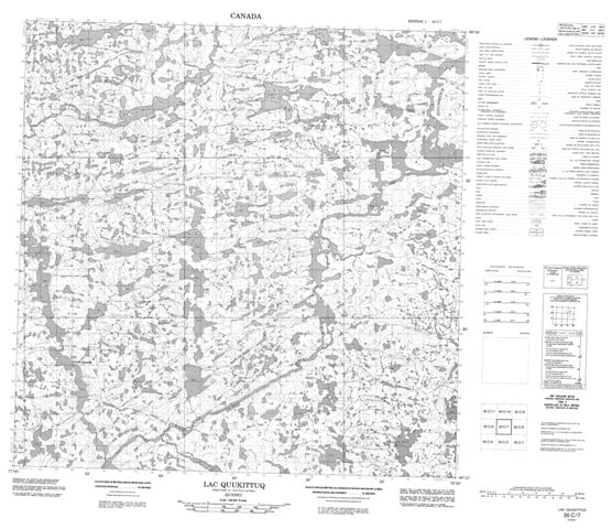 Lac Quukittuq Topographic Paper Map 035C07 at 1:50,000 scale