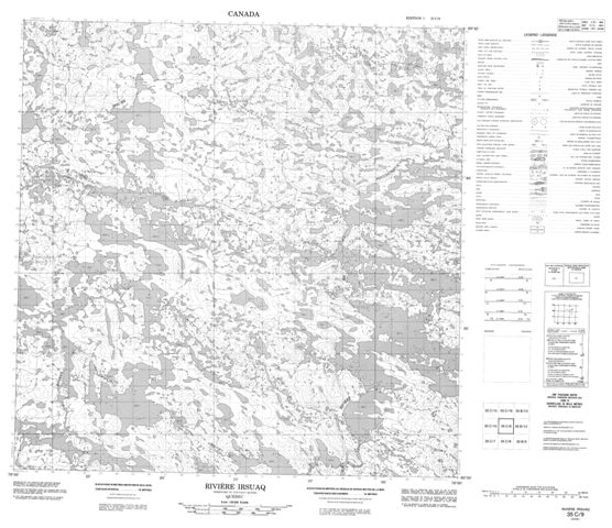Riviere Irsuaq Topographic Paper Map 035C09 at 1:50,000 scale