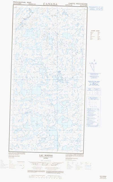 Lac Koenig Topographic Paper Map 035C15W at 1:50,000 scale