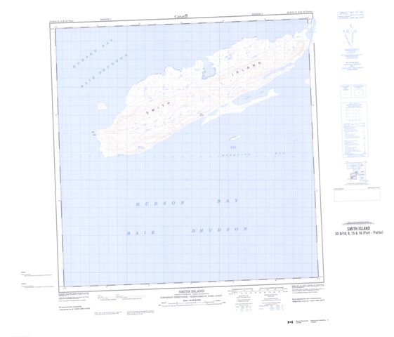 Smith Island Topographic Paper Map 035D10 at 1:50,000 scale