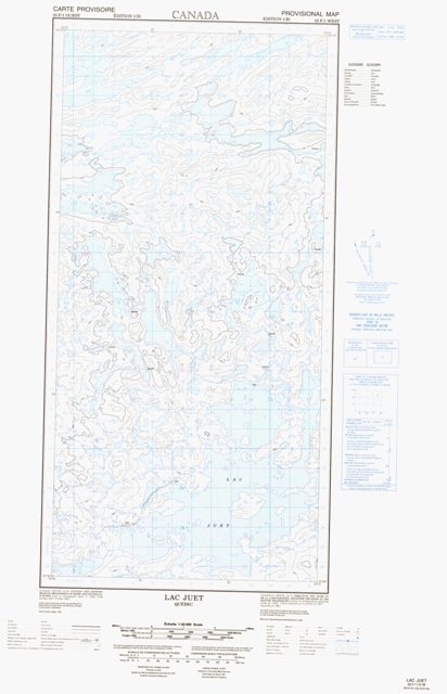Lac Juet Topographic Paper Map 035F01W at 1:50,000 scale