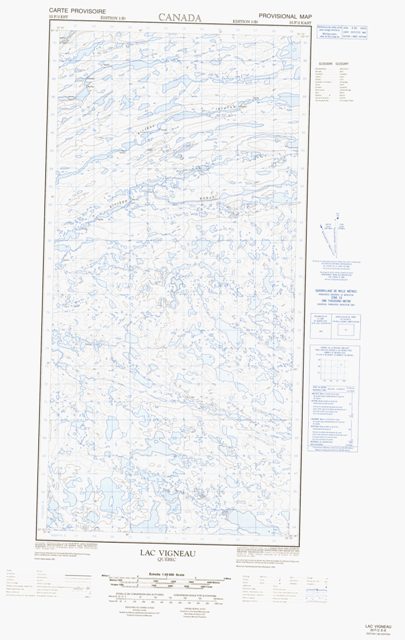 Lac Vigneau Topographic Paper Map 035F02E at 1:50,000 scale