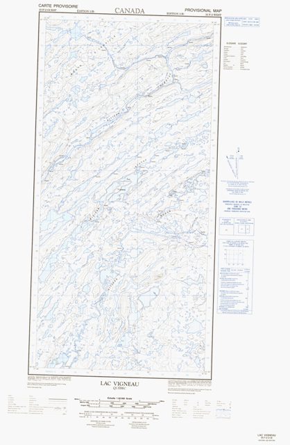 Lac Vigneau Topographic Paper Map 035F02W at 1:50,000 scale