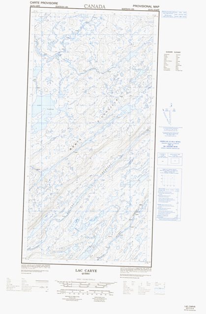 Lac Carye Topographic Paper Map 035F03E at 1:50,000 scale
