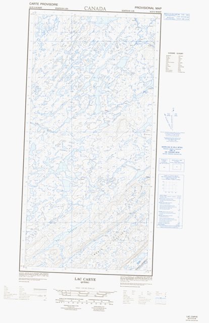Lac Carye Topographic Paper Map 035F03W at 1:50,000 scale