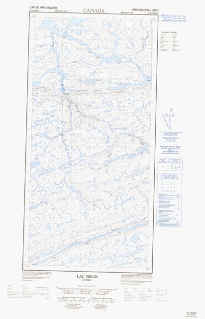 Lac Begin Topographic Paper Map 035F07E at 1:50,000 scale