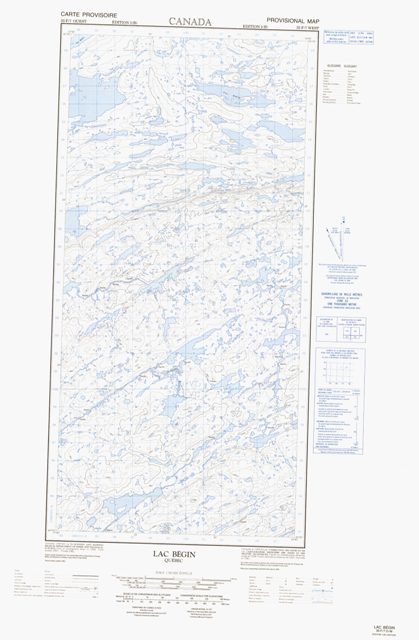 Lac Begin Topographic Paper Map 035F07W at 1:50,000 scale