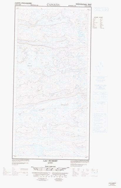 Lac Hubert Topographic Paper Map 035F08E at 1:50,000 scale