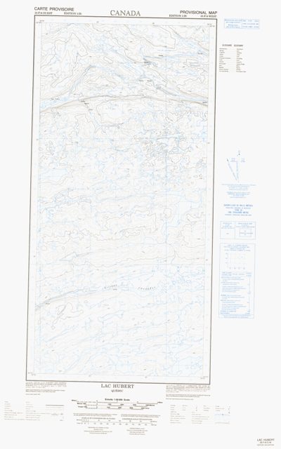 Lac Hubert Topographic Paper Map 035F08W at 1:50,000 scale