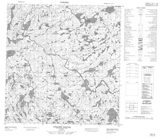 Colline Talluq Topographic Paper Map 035F09 at 1:50,000 scale
