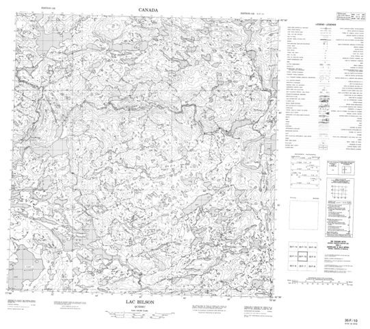 Lac Bilson Topographic Paper Map 035F10 at 1:50,000 scale