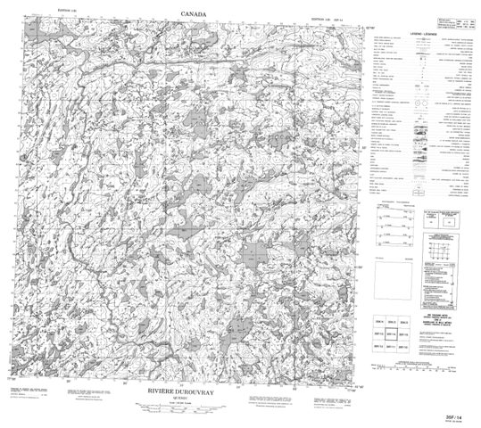 Riviere Durouvray Topographic Paper Map 035F14 at 1:50,000 scale