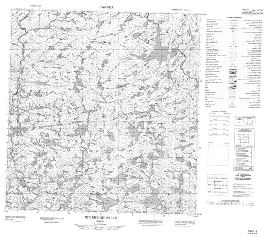 Riviere Derville Topographic Paper Map 035F15 at 1:50,000 scale