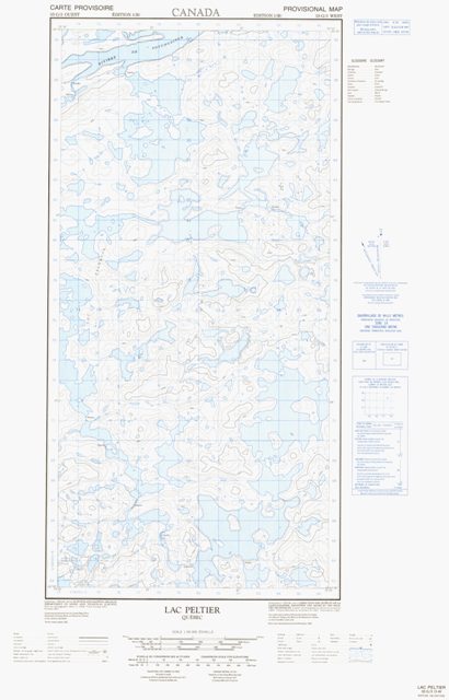 Lac Peltier Topographic Paper Map 035G03W at 1:50,000 scale