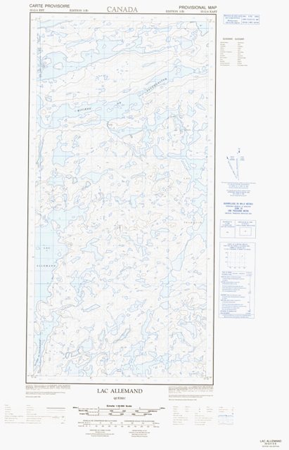 Lac Allemand Topographic Paper Map 035G04E at 1:50,000 scale