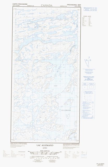 Lac Allemand Topographic Paper Map 035G04W at 1:50,000 scale