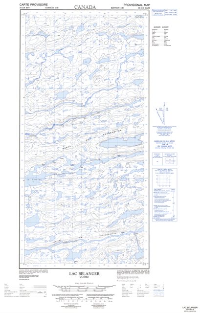 Lac Belanger Topographic Paper Map 035G06E at 1:50,000 scale